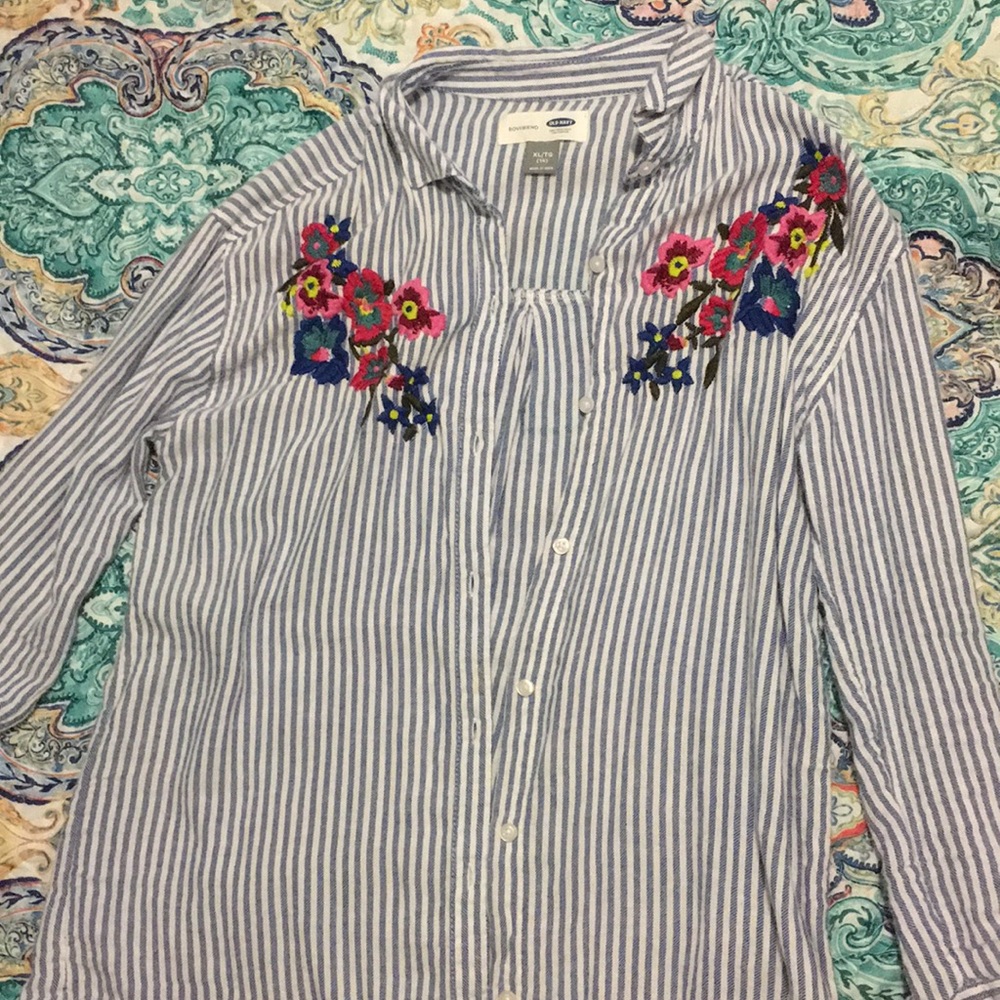 Button down striped shirt